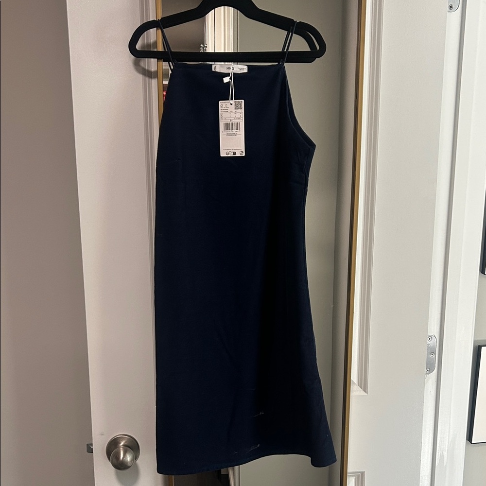 Mango Dark Blue Midi Dress